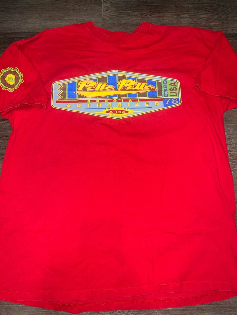 Pelle Pelle Original Hip Hop Red Graphic Logo Tee